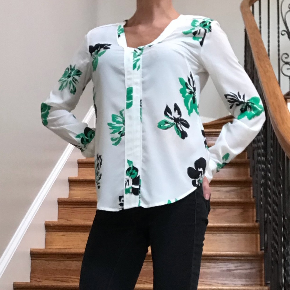 NWOT Banana Republic Abstract Floral Print Top